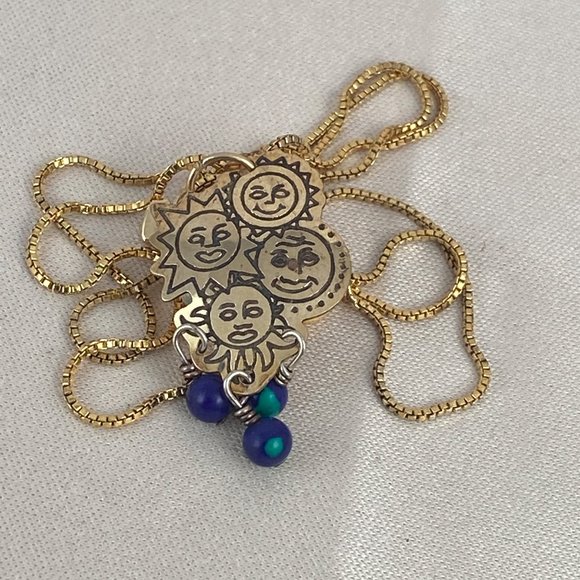 Vintage Fun in the Sun 14 Karat Gold Filled with 16in Gold Filled 925 Necklace - Picture 3 of 8